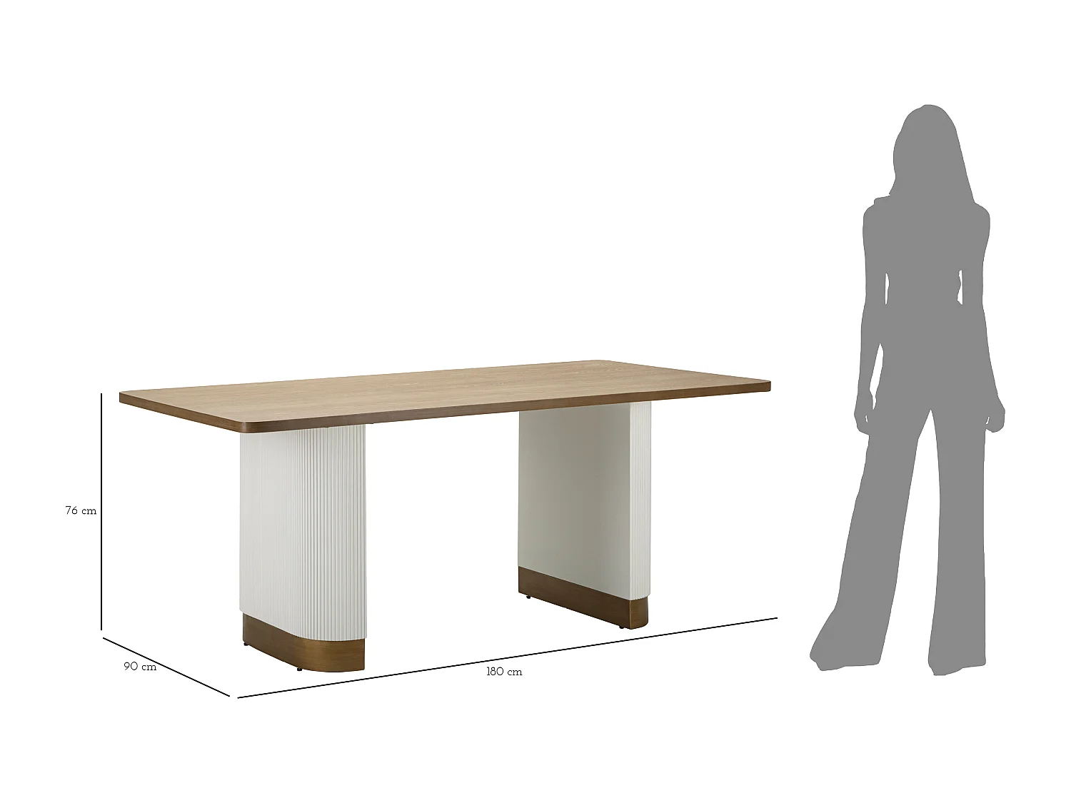 MESA DE JANTAR TOLOSA 180X90X76 CM