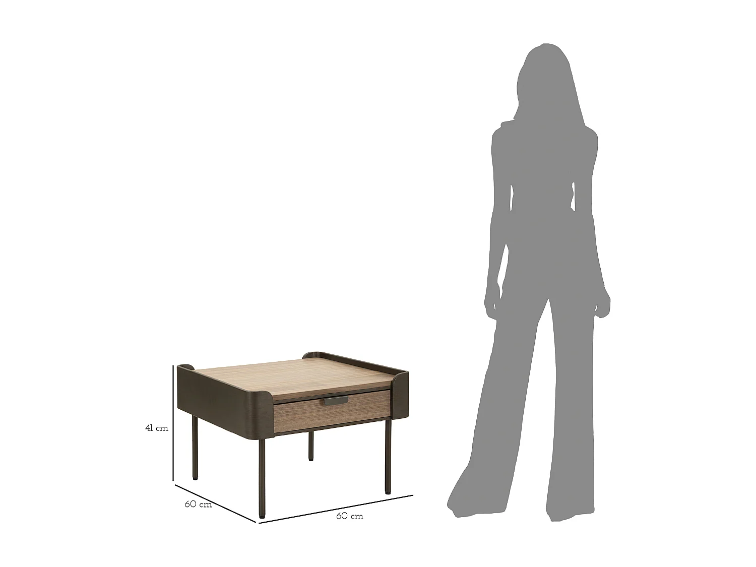 Tavolo Da Caffe' Toronto Cm 60X60X41