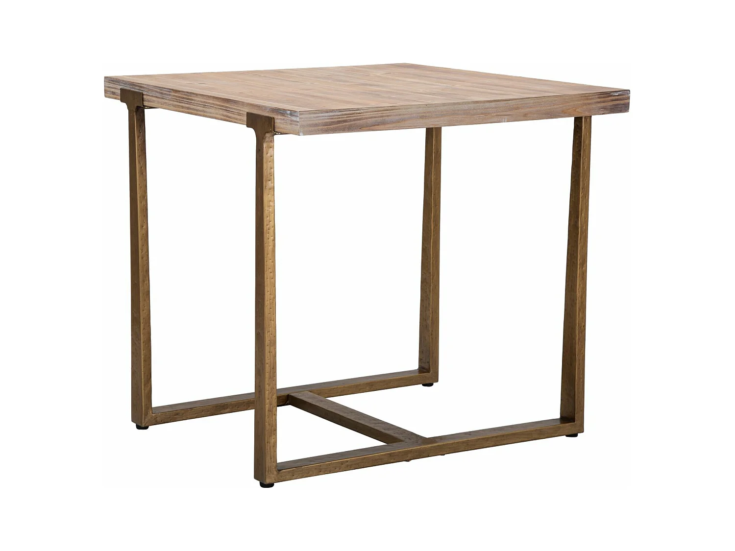 Table à Manger Carrée Effet Bois "Ankara" 80cm Naturel