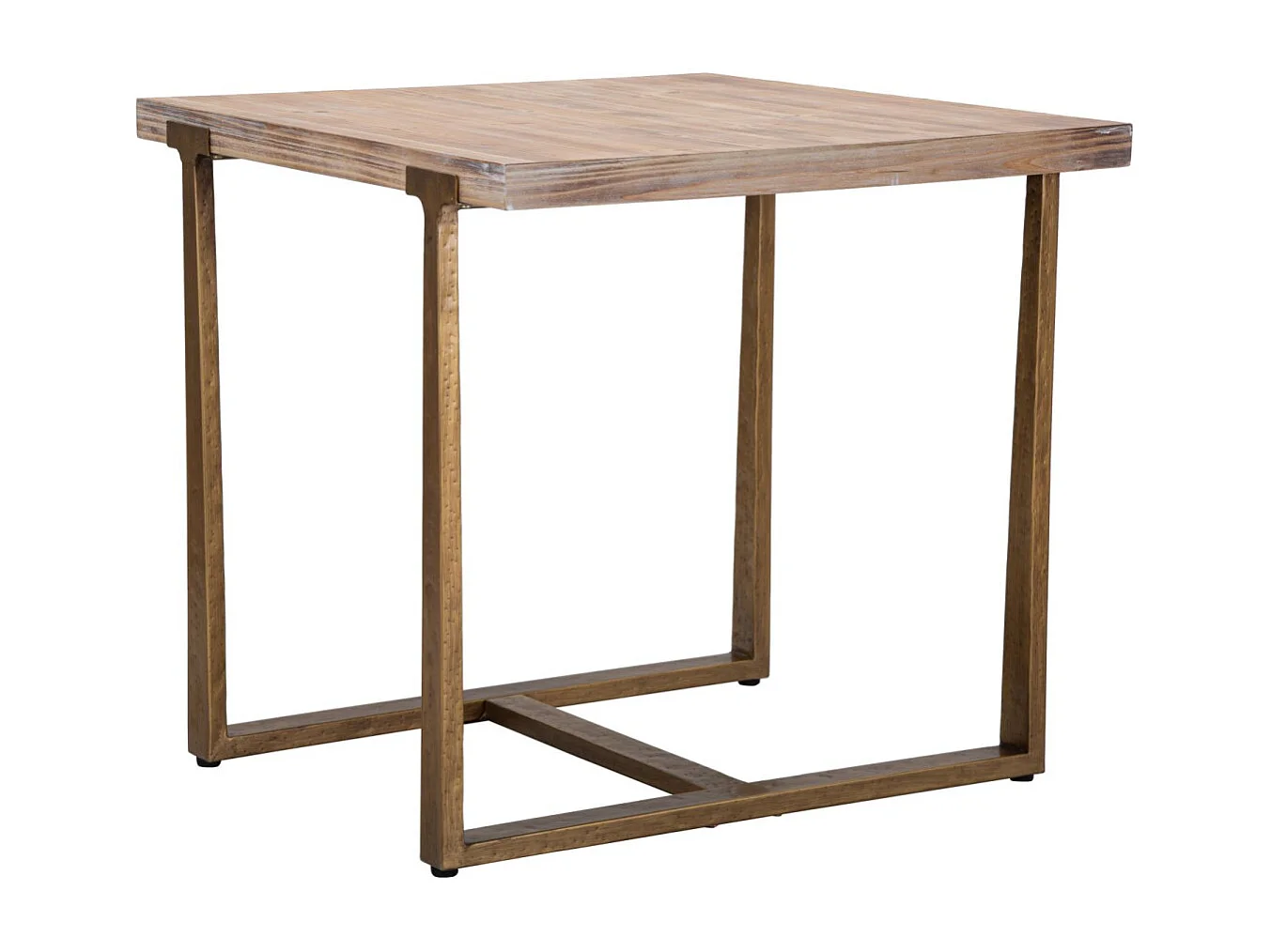 Table à Manger Carrée Effet Bois "Ankara" 80cm Naturel