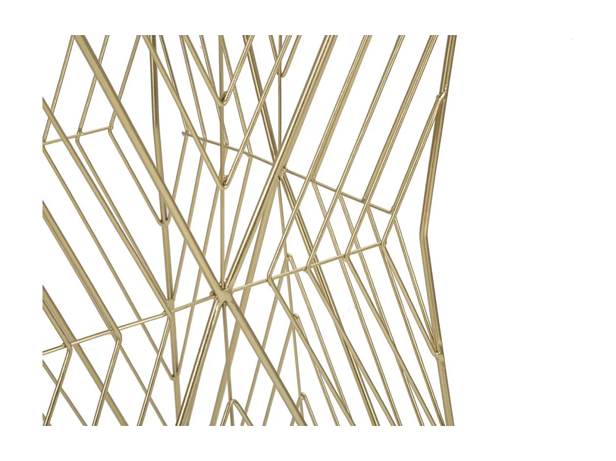 Table téléphonique carrée en métal doré avec plateau en verre miroir