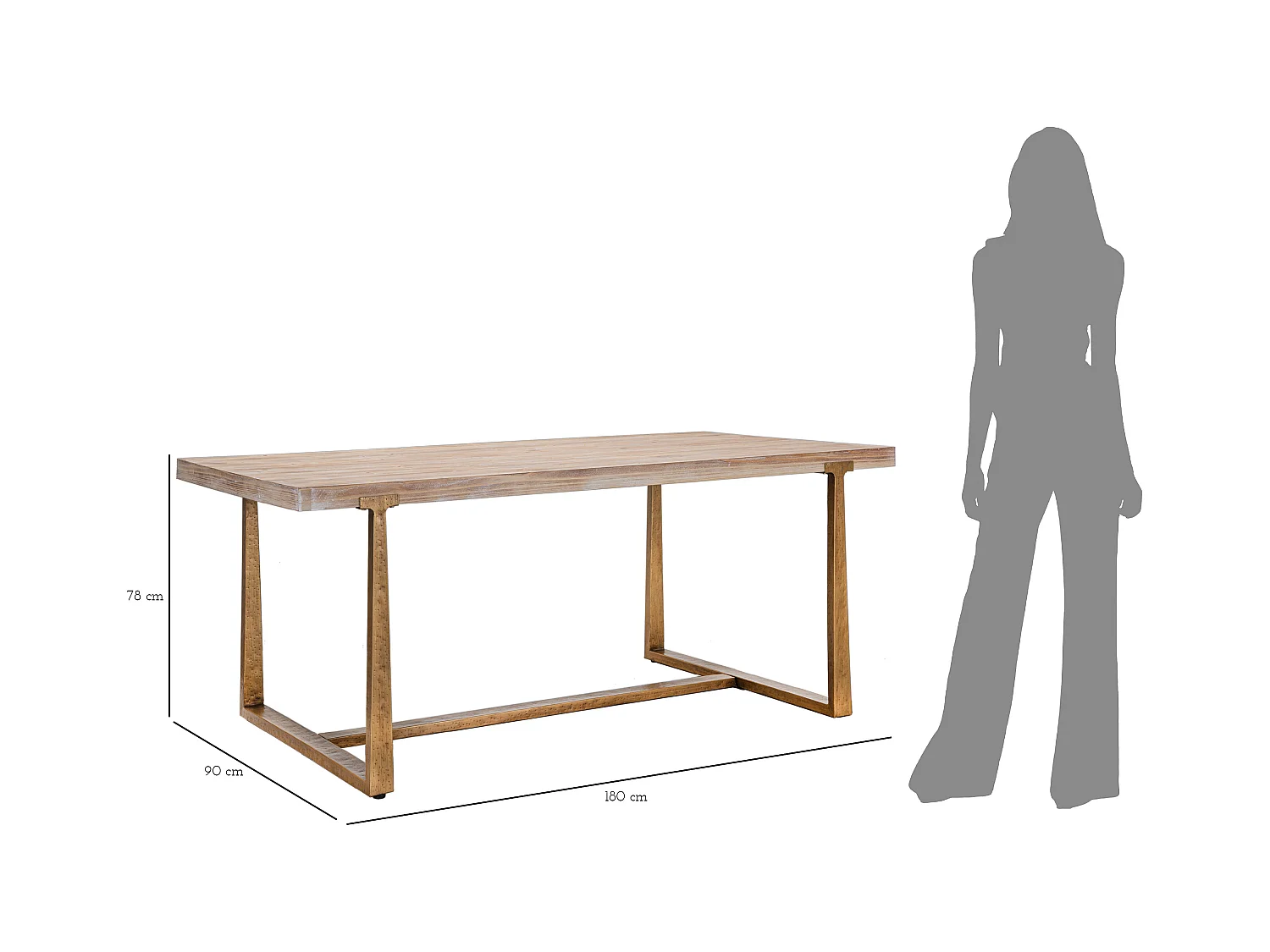 Ankara Tafel Cm 180X90X78