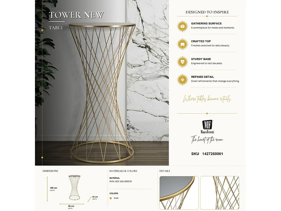 Mesa torre nova cm ø 50x100