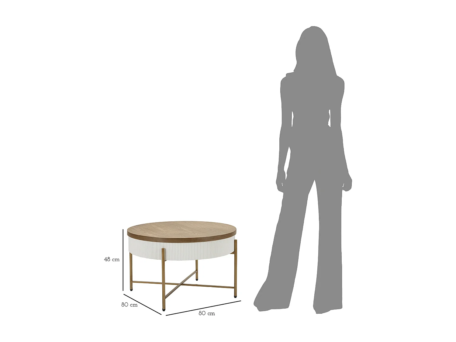 STOLIK KAWOWY TOLOSA Ø 80X48 CM