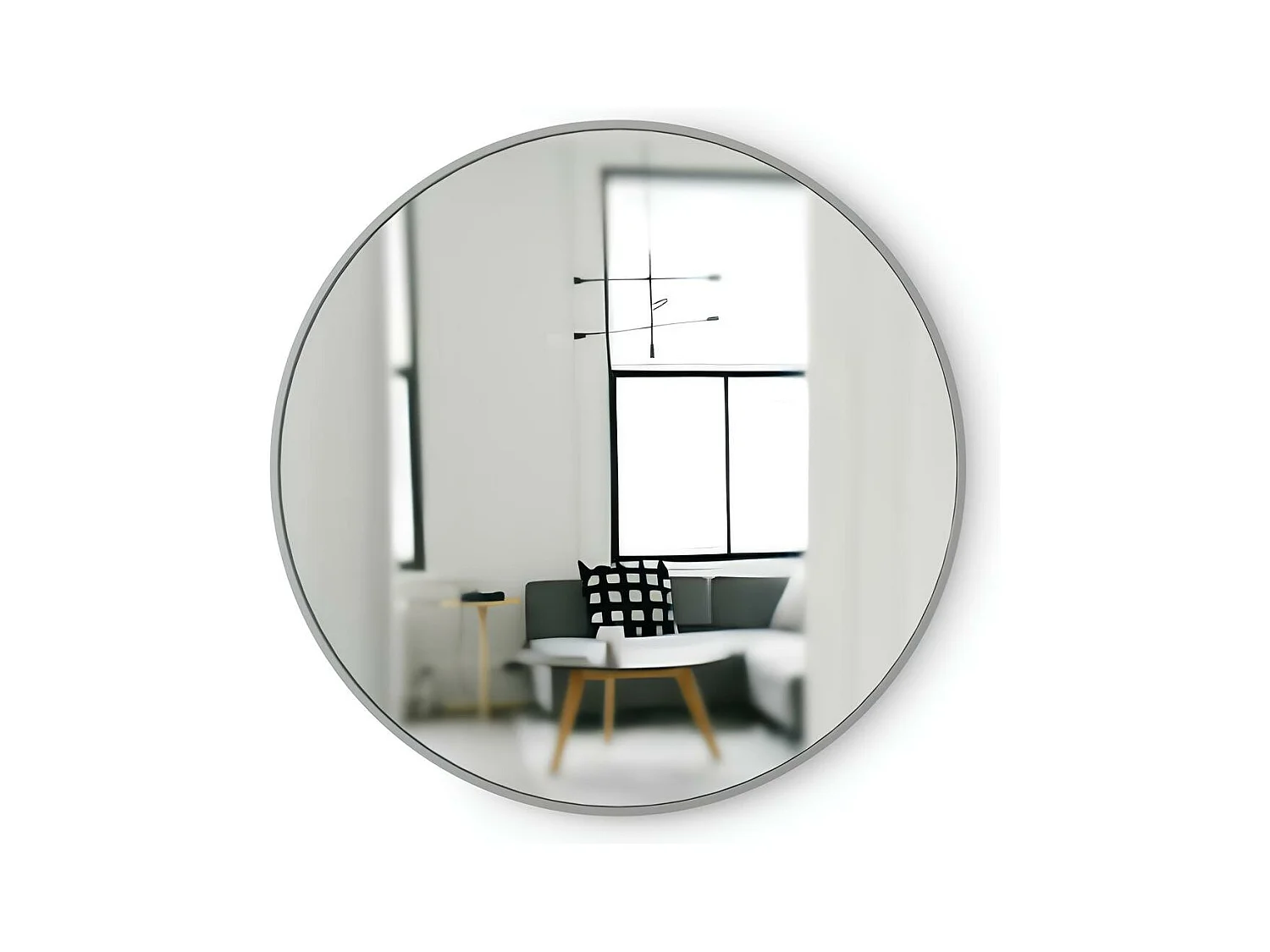Miroir rond gris umbra, Hub