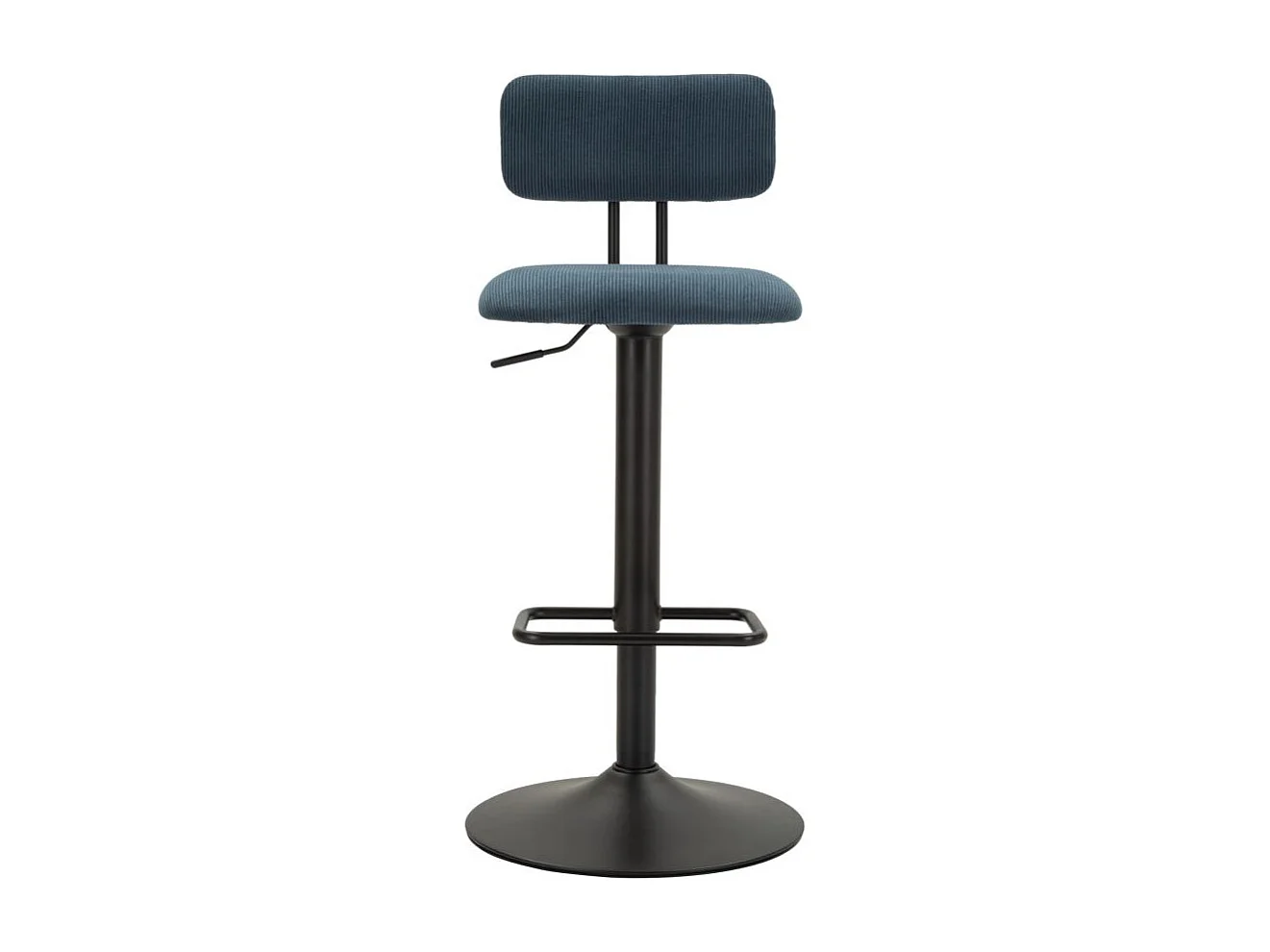 Lot de 2 Chaises de Bar Réglable "Destiny" 85-106cm Noir & Bleu