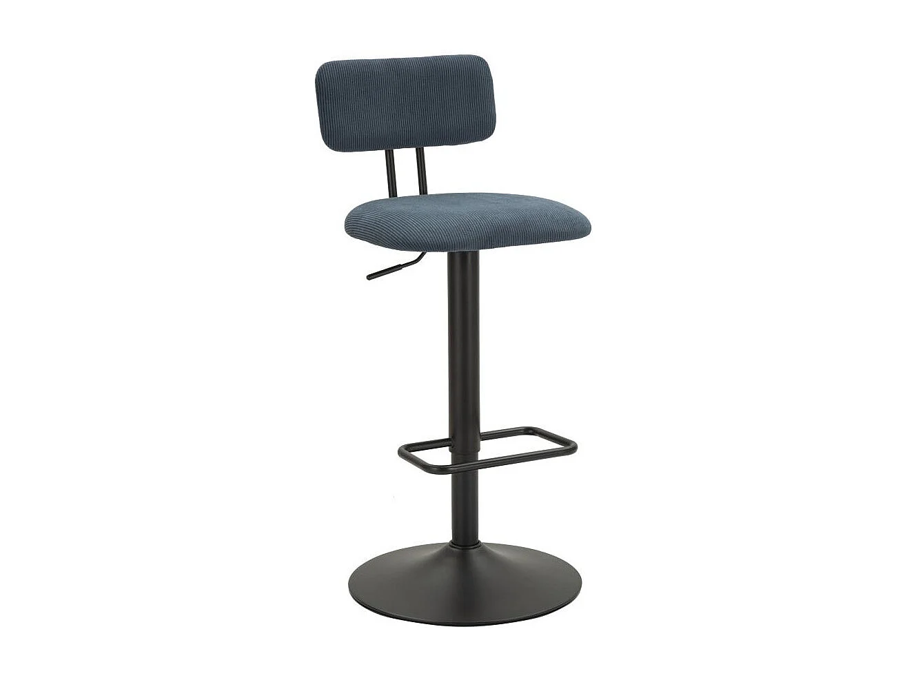 Lot de 2 Chaises de Bar Réglable "Destiny" 85-106cm Noir & Bleu