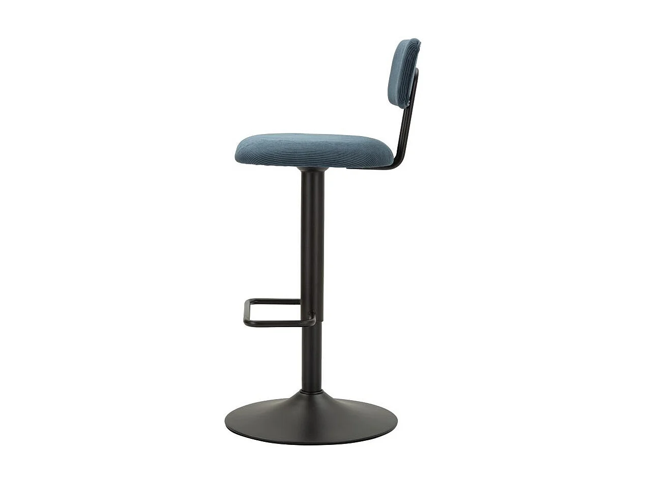 Lot de 2 Chaises de Bar Réglable "Destiny" 85-106cm Noir & Bleu