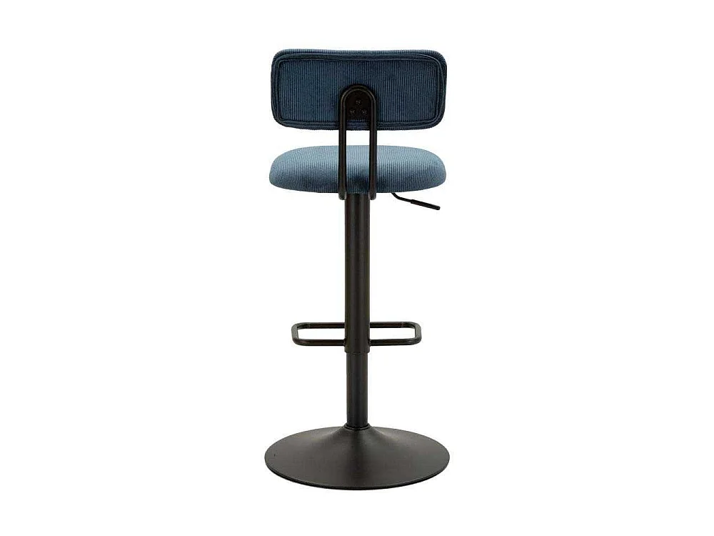 Lot de 2 Chaises de Bar Réglable "Destiny" 85-106cm Noir & Bleu