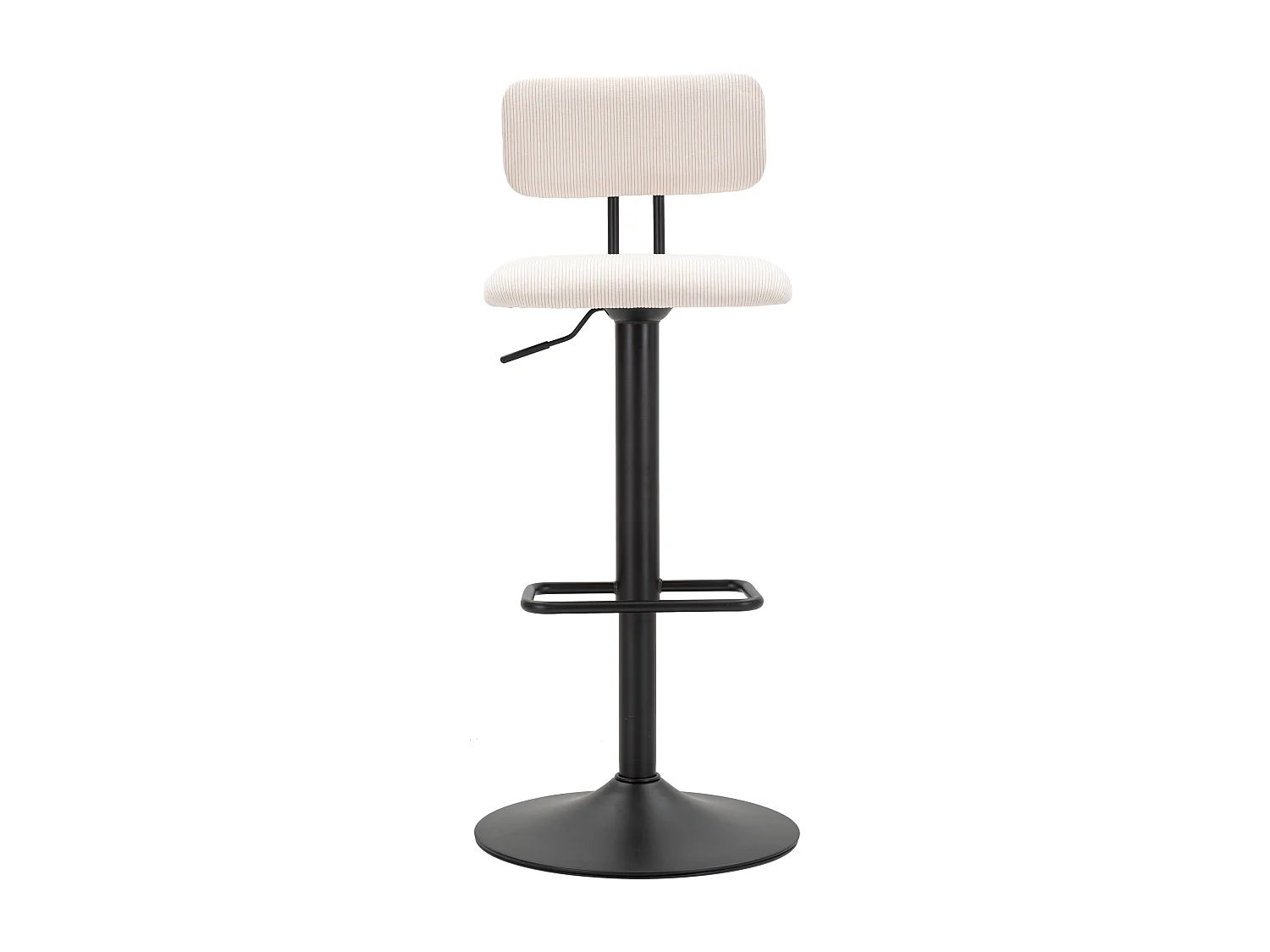 Sgabello Bar Light Bianco Cm 41X47,5X85-106,5(Seduta Cm 61-83)