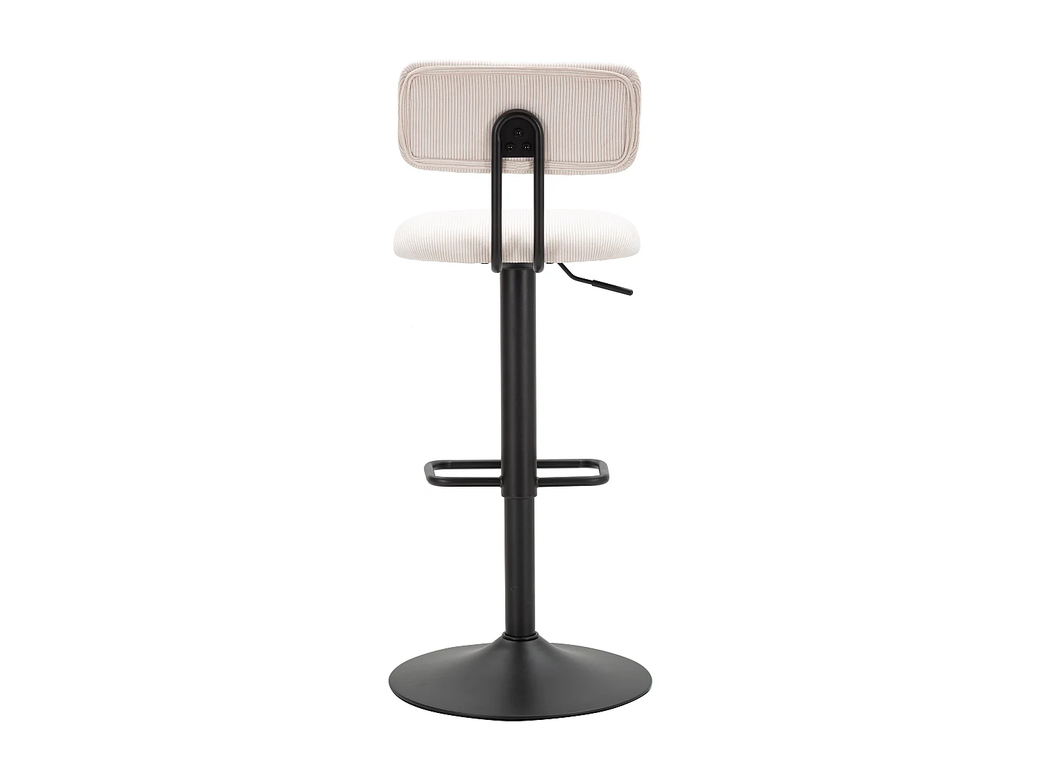 Lot de 2 Chaises de Bar Réglable "Destiny" 85-105cm Noir & Blanc