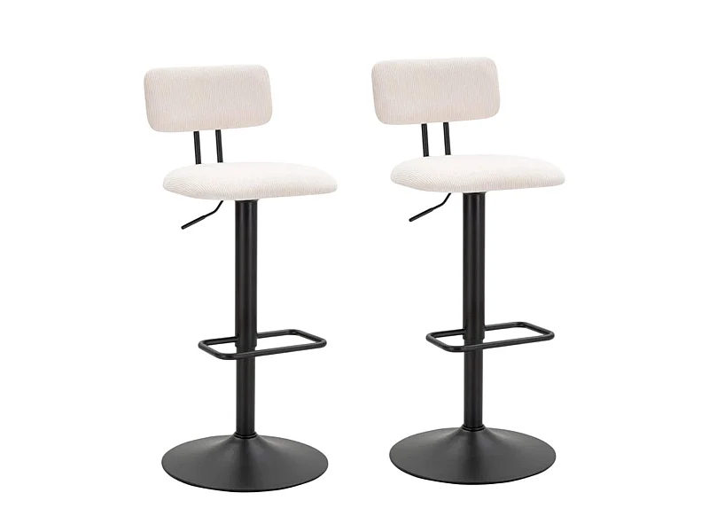 BANCO DE BAR BRANCO CLARO CM 41X47.5X85-106.5 (ASSENTO CM 61-83)