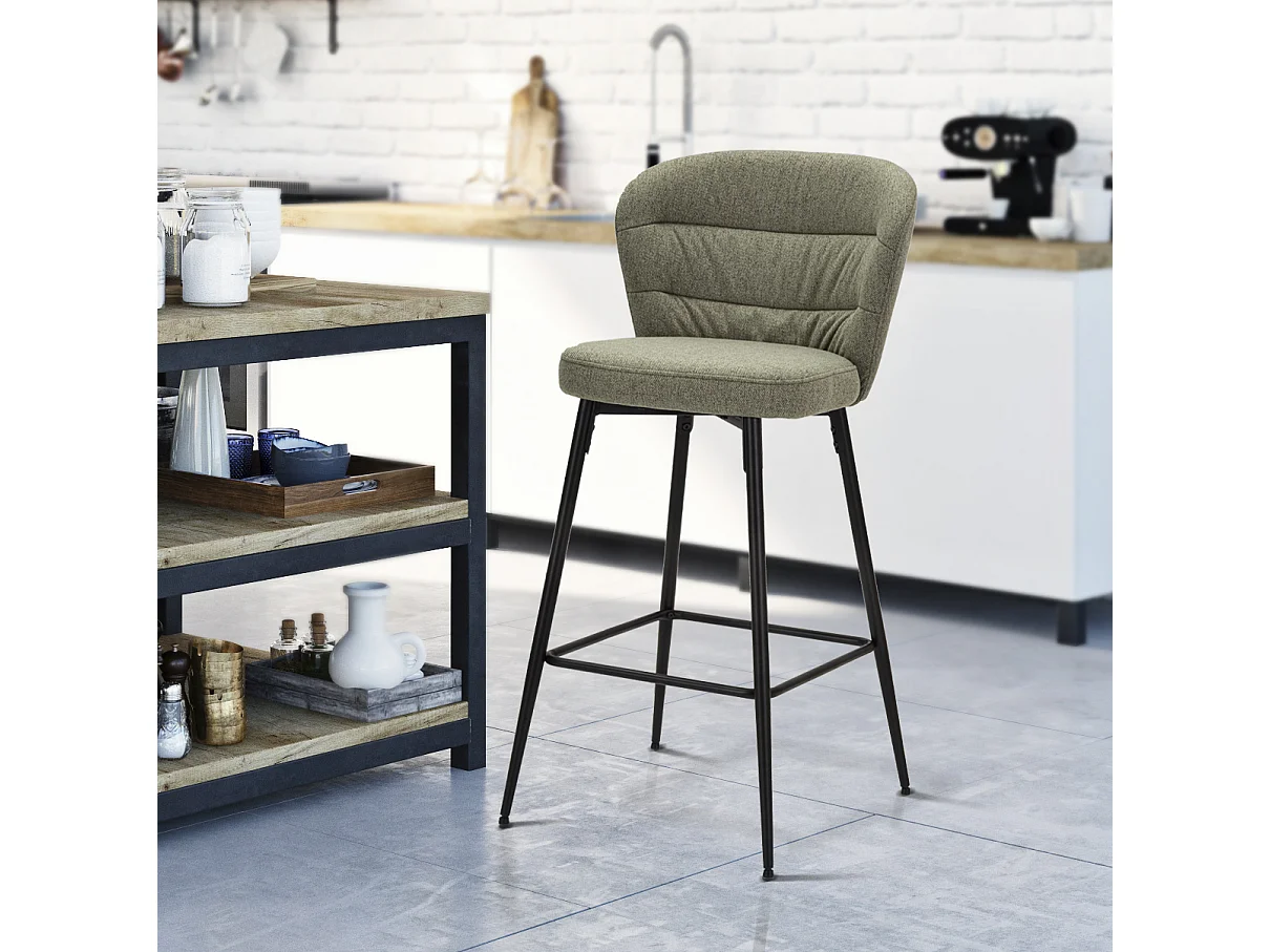 BANCO BAR LOSANNA VERDE SET 2 PCS CM 52X59X108