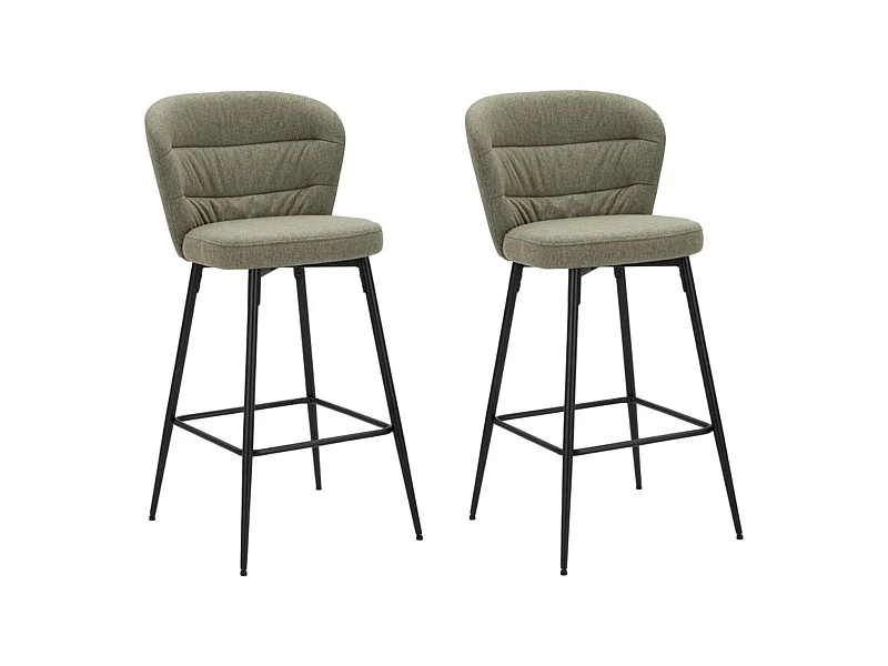 Lot de 2 Tabourets de Bar "Losanna" 108cm Vert