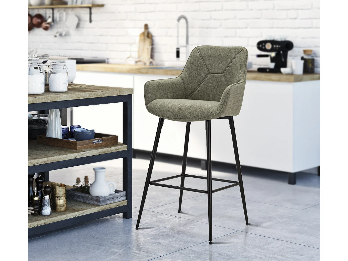 GRIJZE BARKRUK SET 2 STUKS CM 55X55X109