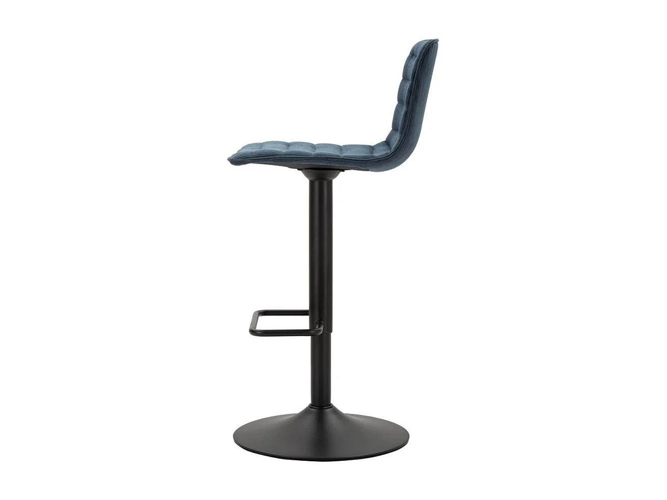 Lot de 2 Tabourets de Bar Réglable "Destiny" 85,5-107cm Noir & Bleu