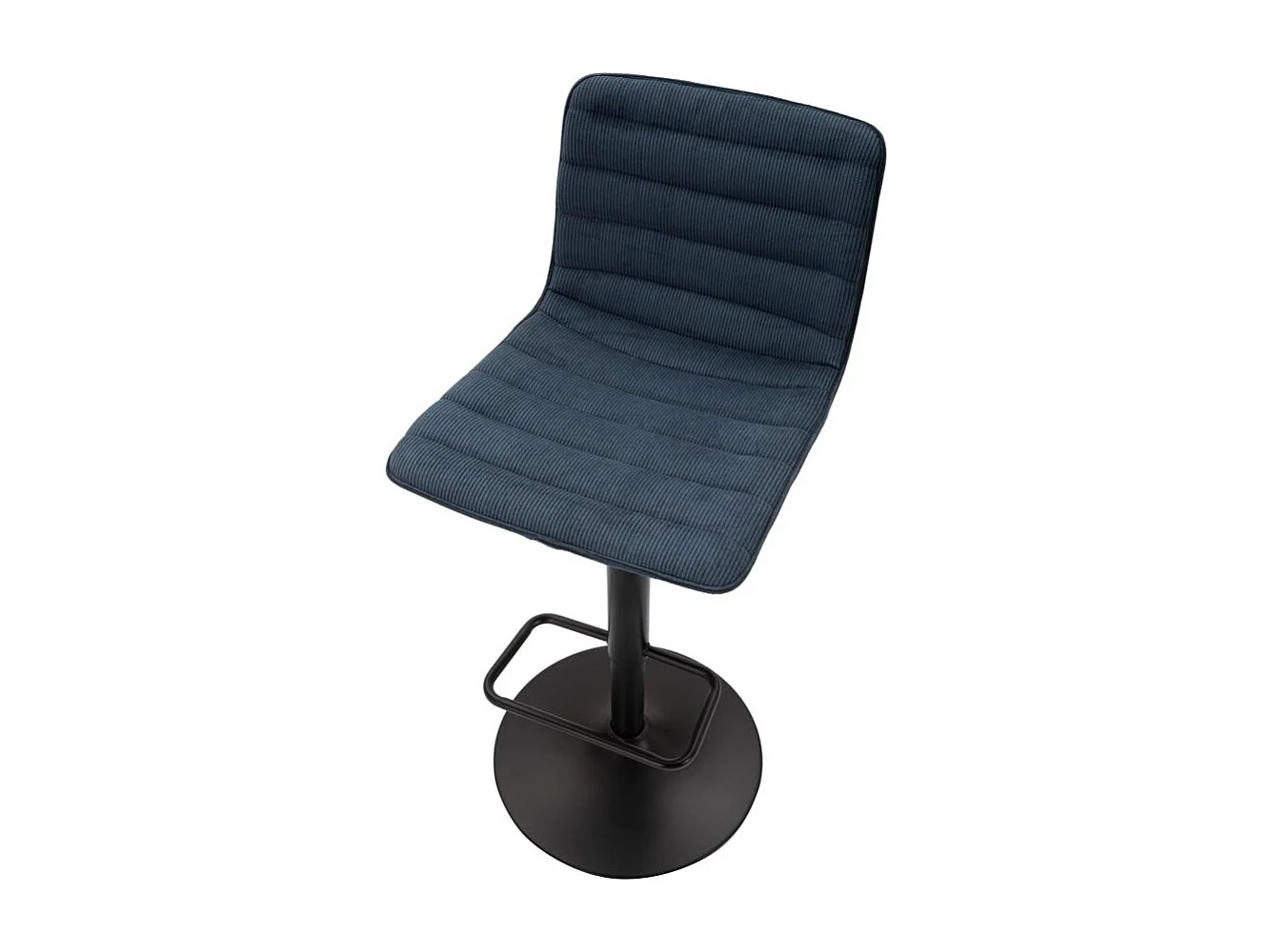 Lot de 2 Tabourets de Bar Réglable "Destiny" 85,5-107cm Noir & Bleu