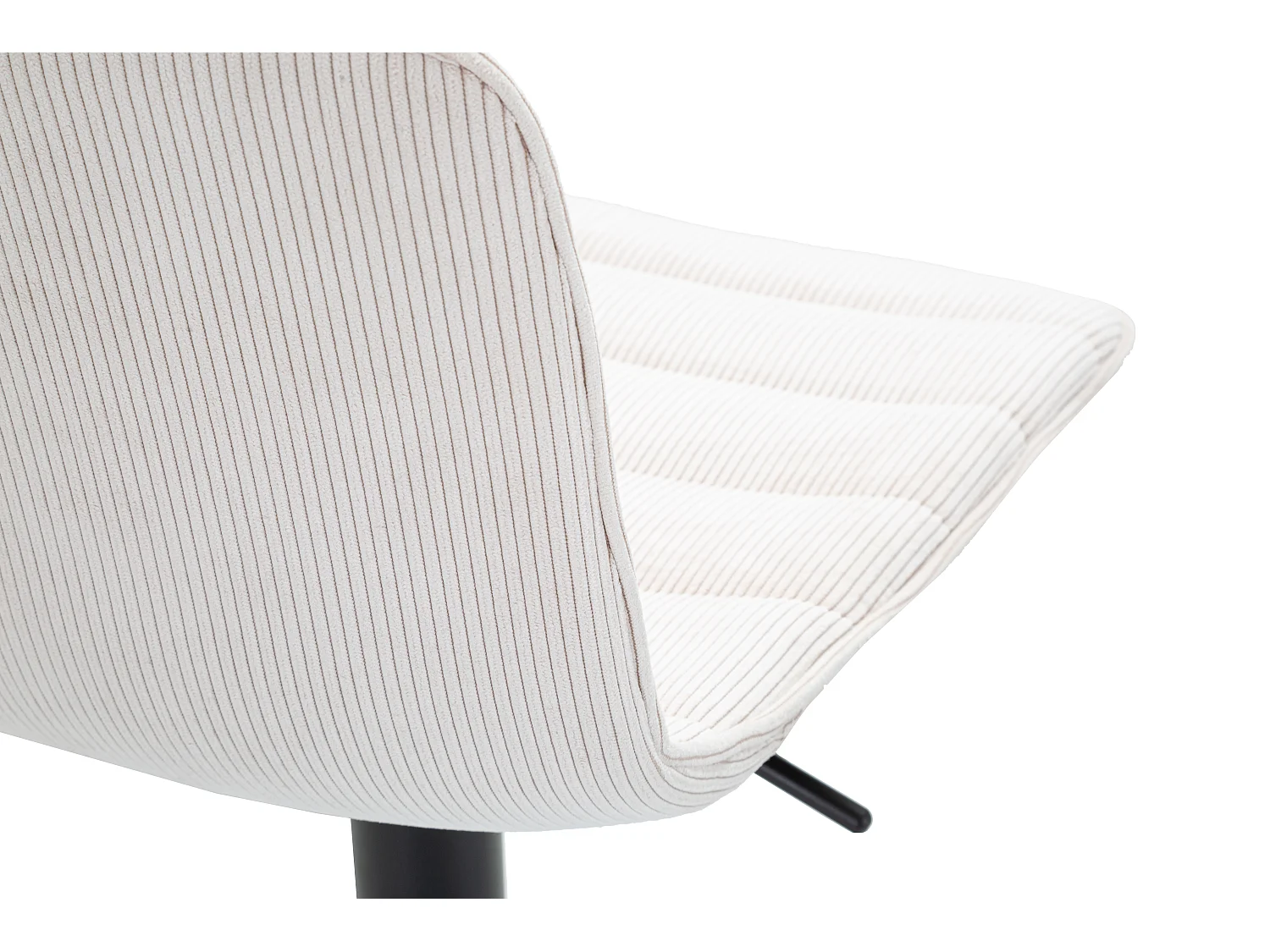 Sgabello Bar High Bianco Cm 43X49,5X85,5-107(Seduta Cm 61-82,5)