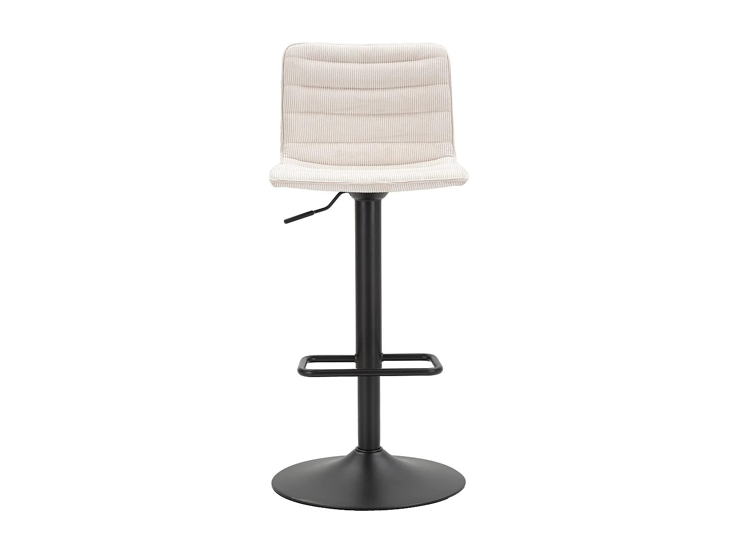 Lot de 2 Tabourets de Bar Réglable "Destiny" 85,5-107cm Noir & Blanc
