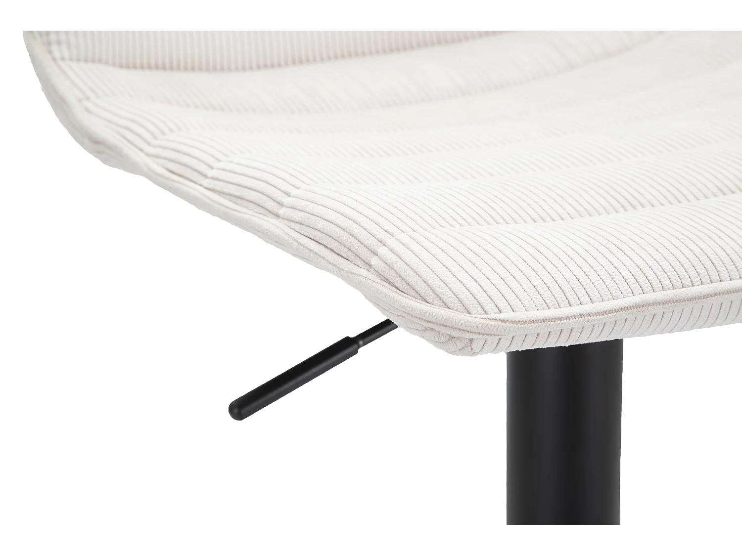 Lot de 2 Tabourets de Bar Réglable "Destiny" 85,5-107cm Noir & Blanc