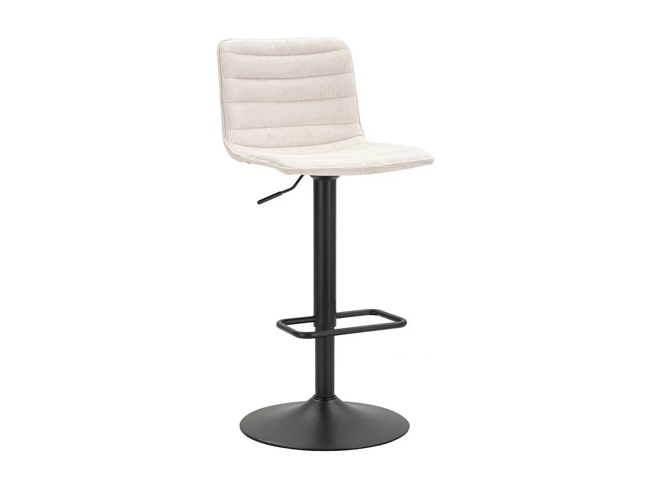 Lot de 2 Tabourets de Bar Réglable "Destiny" 85,5-107cm Noir & Blanc