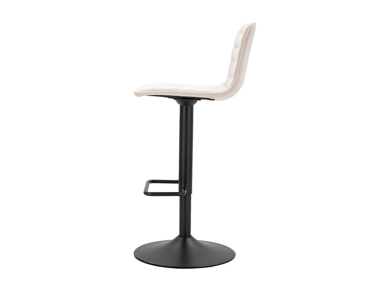 Lot de 2 Tabourets de Bar Réglable "Destiny" 85,5-107cm Noir & Blanc