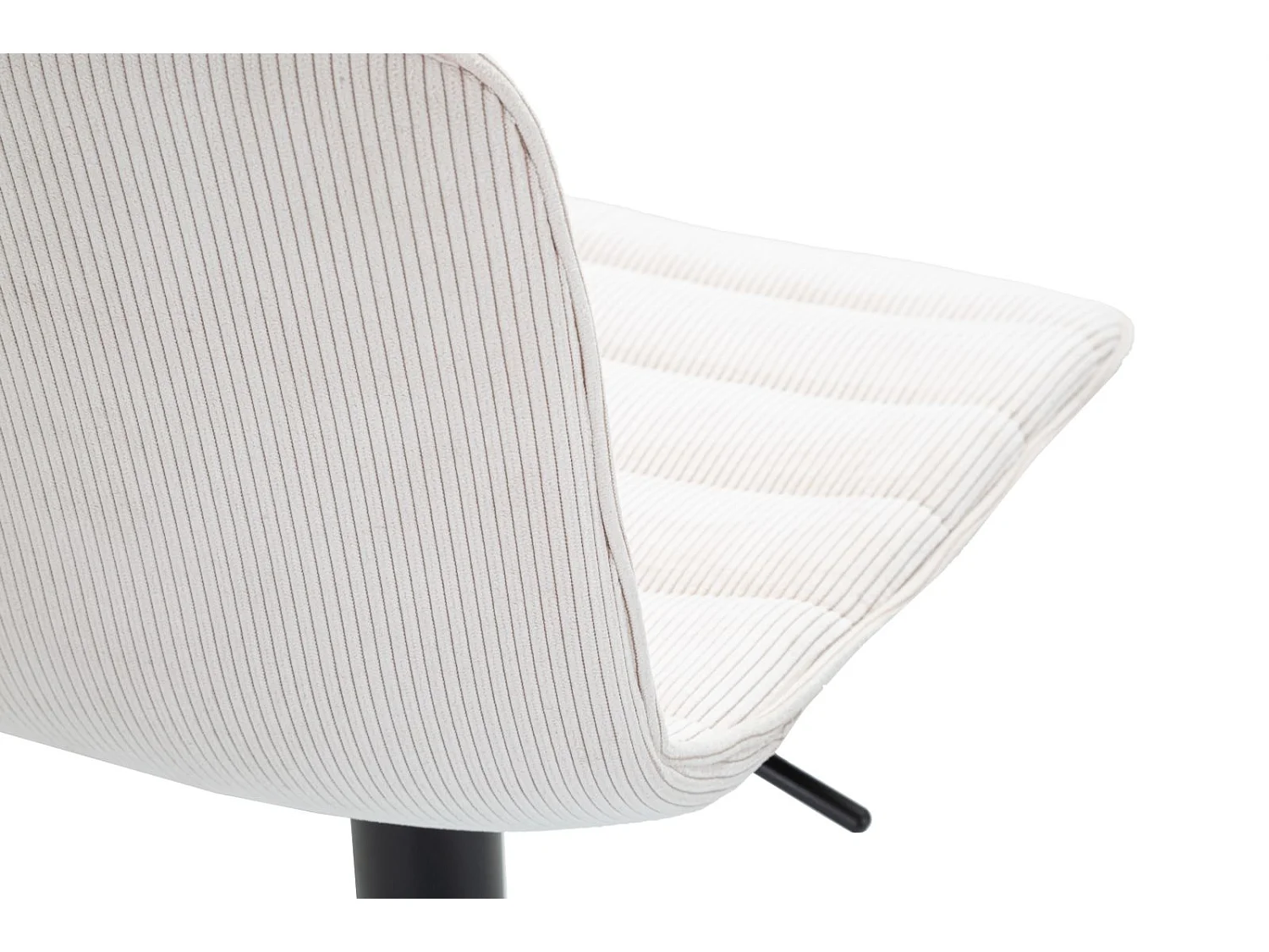 Lot de 2 Chaises de Bar Réglables "Destiny" 85-107cm Noir & Blanc