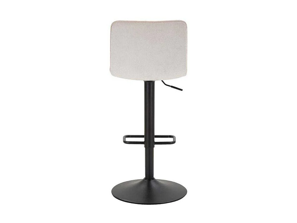 Lot de 2 Chaises de Bar Réglables "Destiny" 85-107cm Noir & Blanc