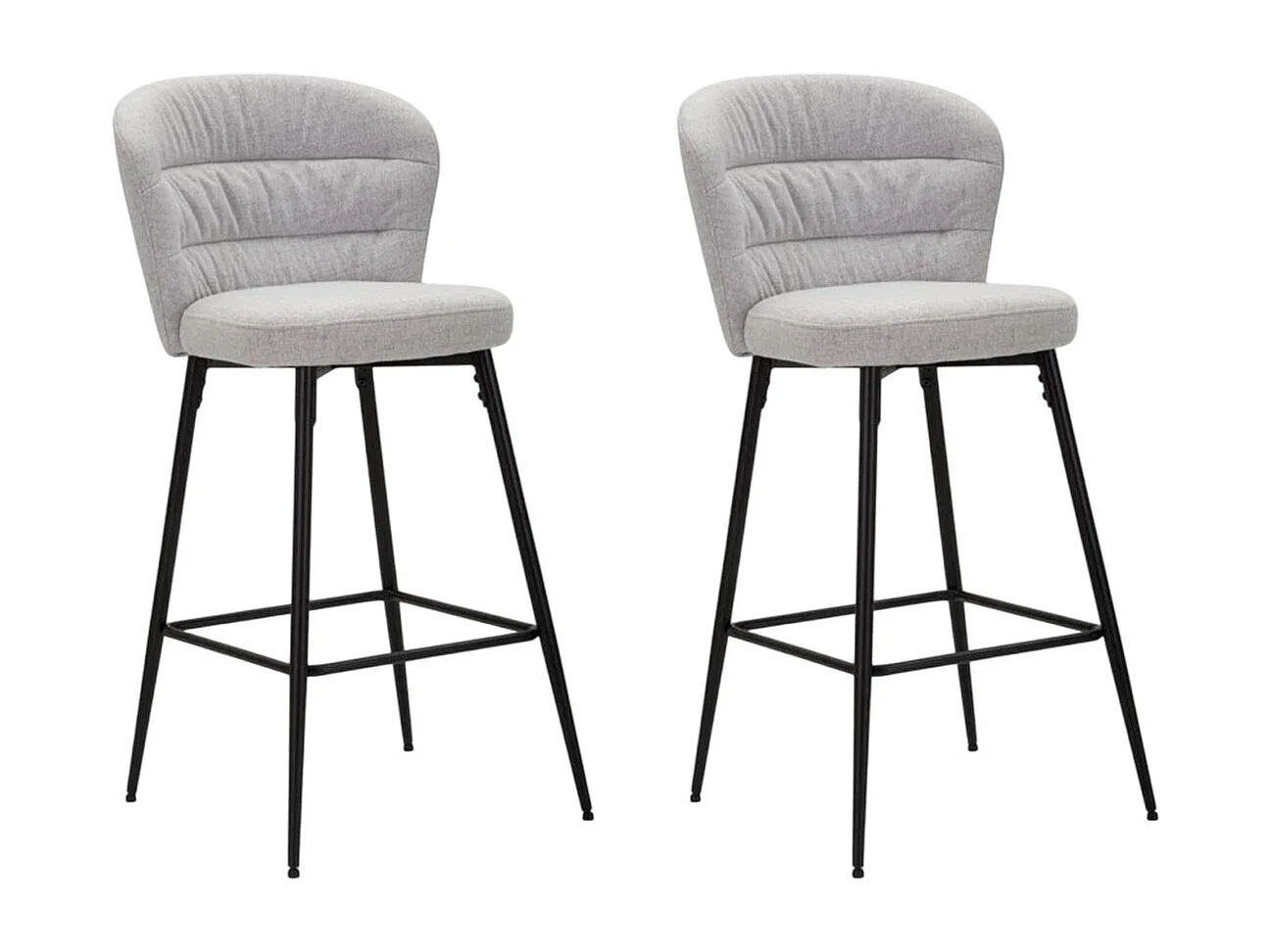 Lot de 2 Tabourets de Bar "Losanna" 108cm Gris