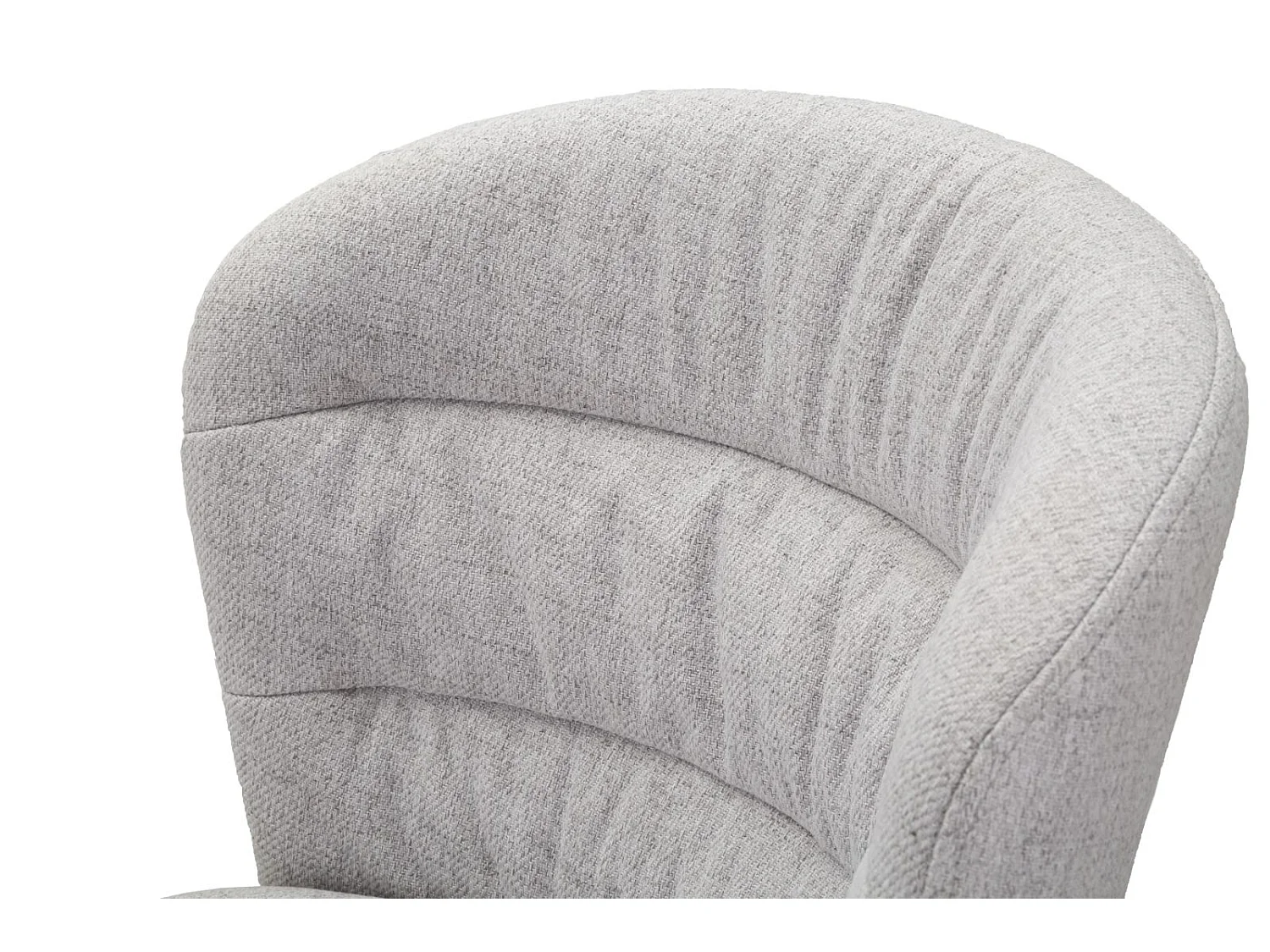 Set van 2 LOSANNA barkrukken, grijs, 52x59x108 cm - Stoffen krukken met zwarte metalen poten - Glamoureus design uit de jaren 70