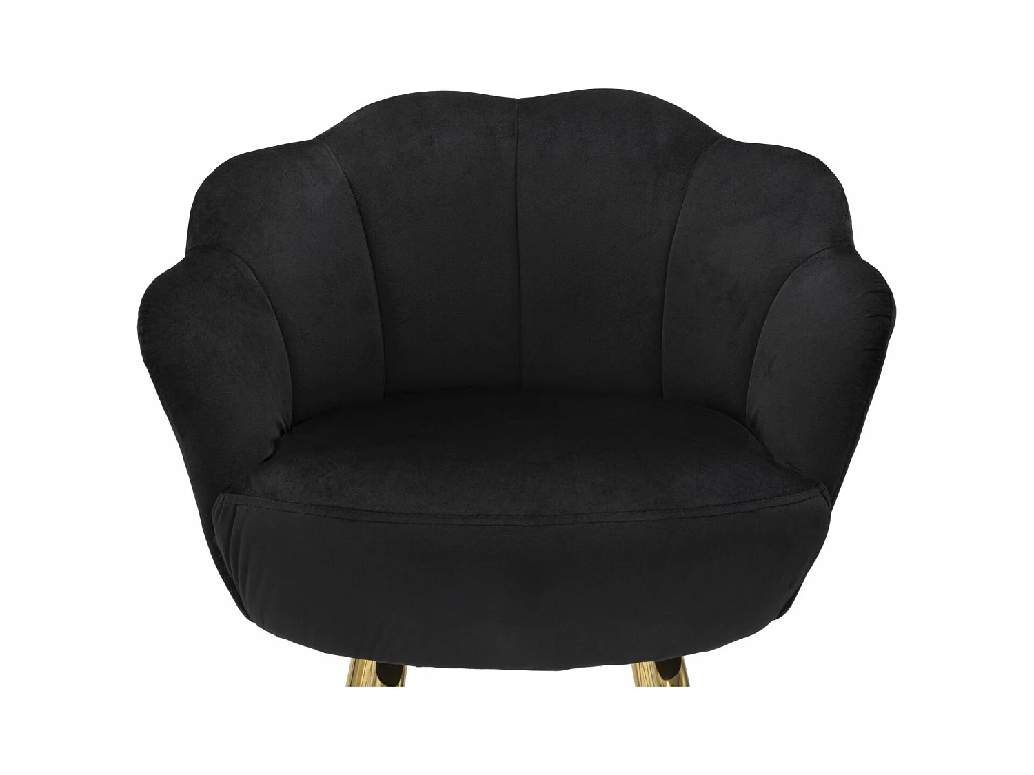 Tabouret de Bar Coquillage "Vienna" 110cm Noir & Or