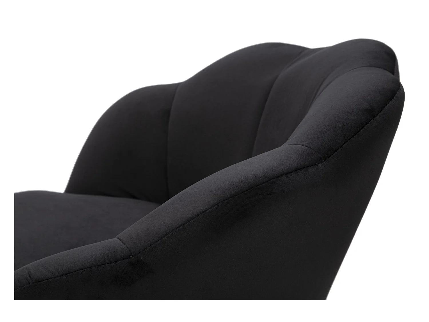 Tabouret de Bar Coquillage "Vienna" 110cm Noir & Or