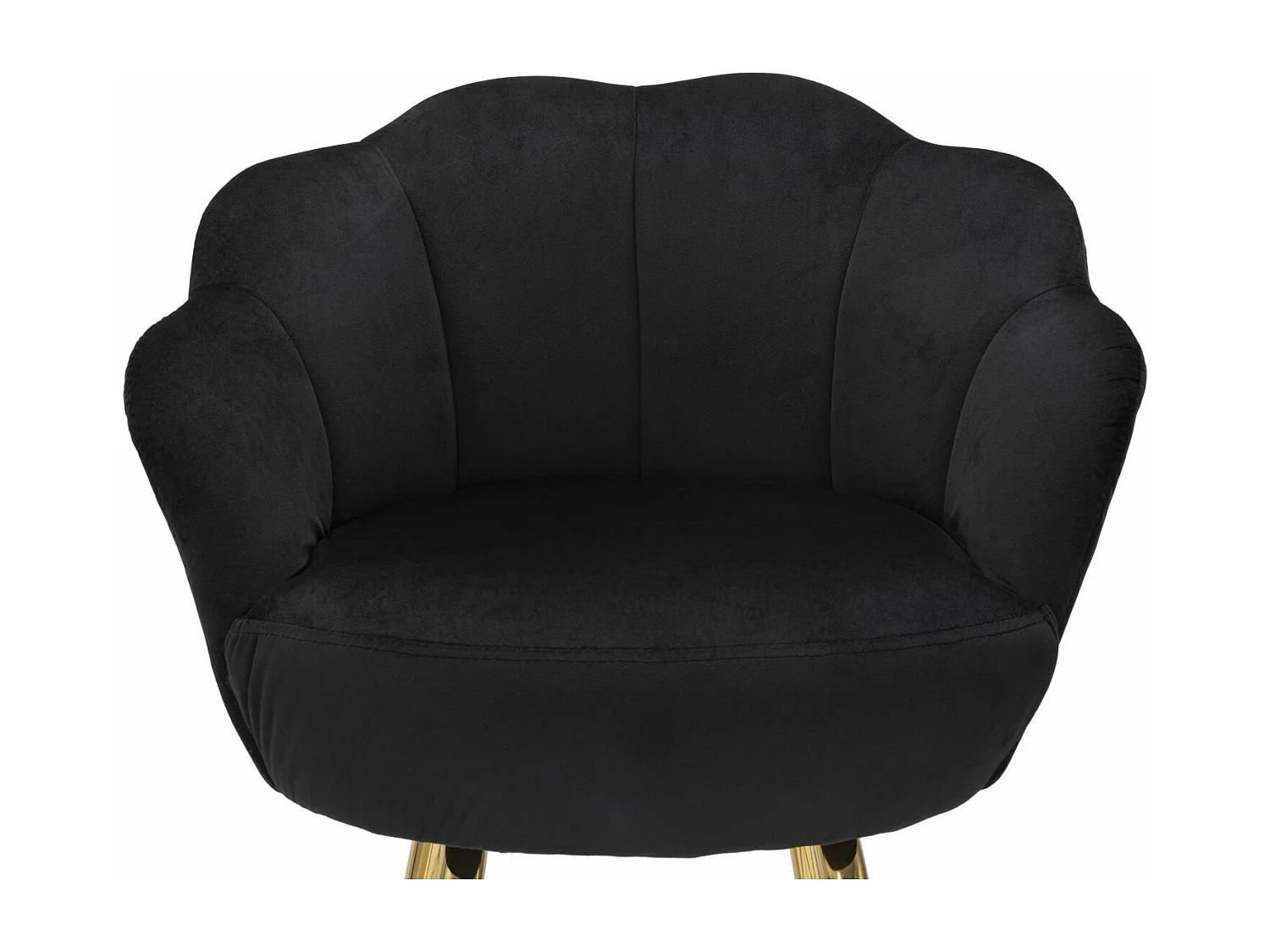 Tabouret de Bar Coquillage "Vienna" 110cm Noir & Or