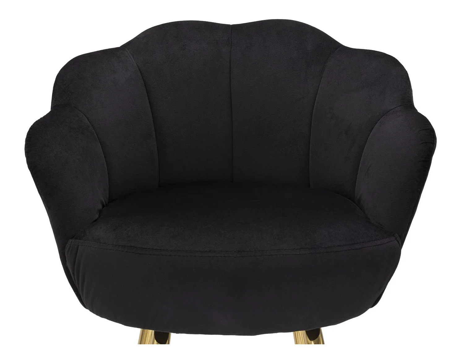 Tabouret de Bar Coquillage "Vienna" 110cm Noir & Or