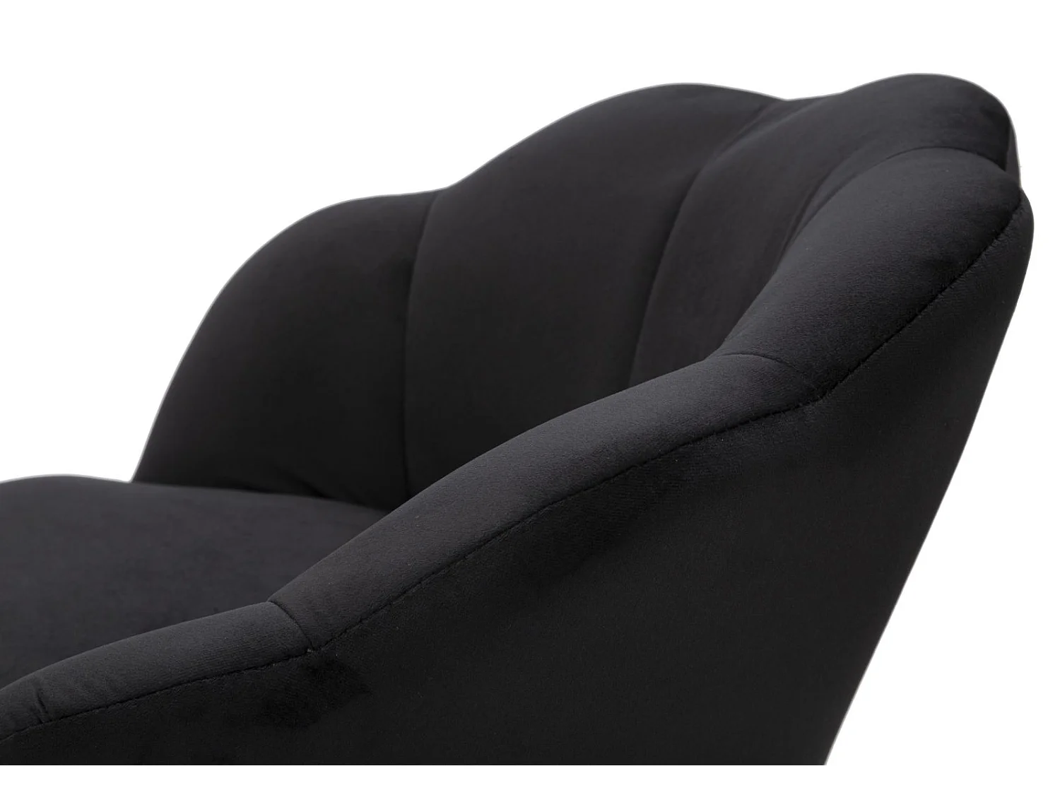 Tabouret de Bar Coquillage "Vienna" 110cm Noir & Or