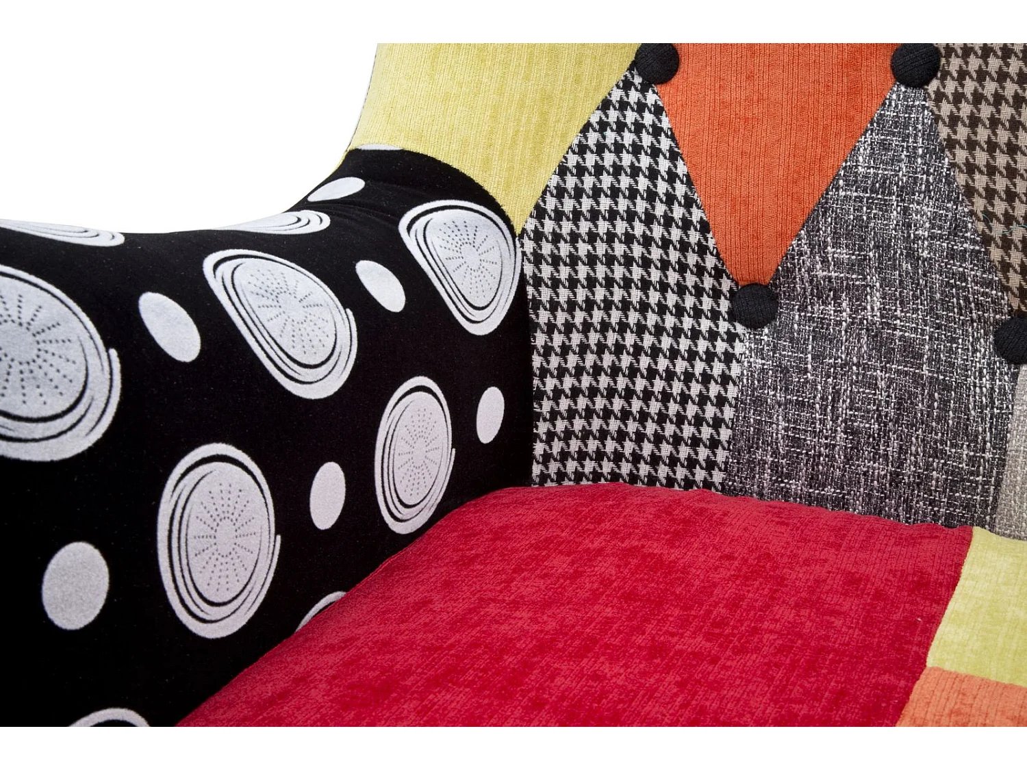 Fauteuil Design Patchwork "Impérial" 106cm Multicolore