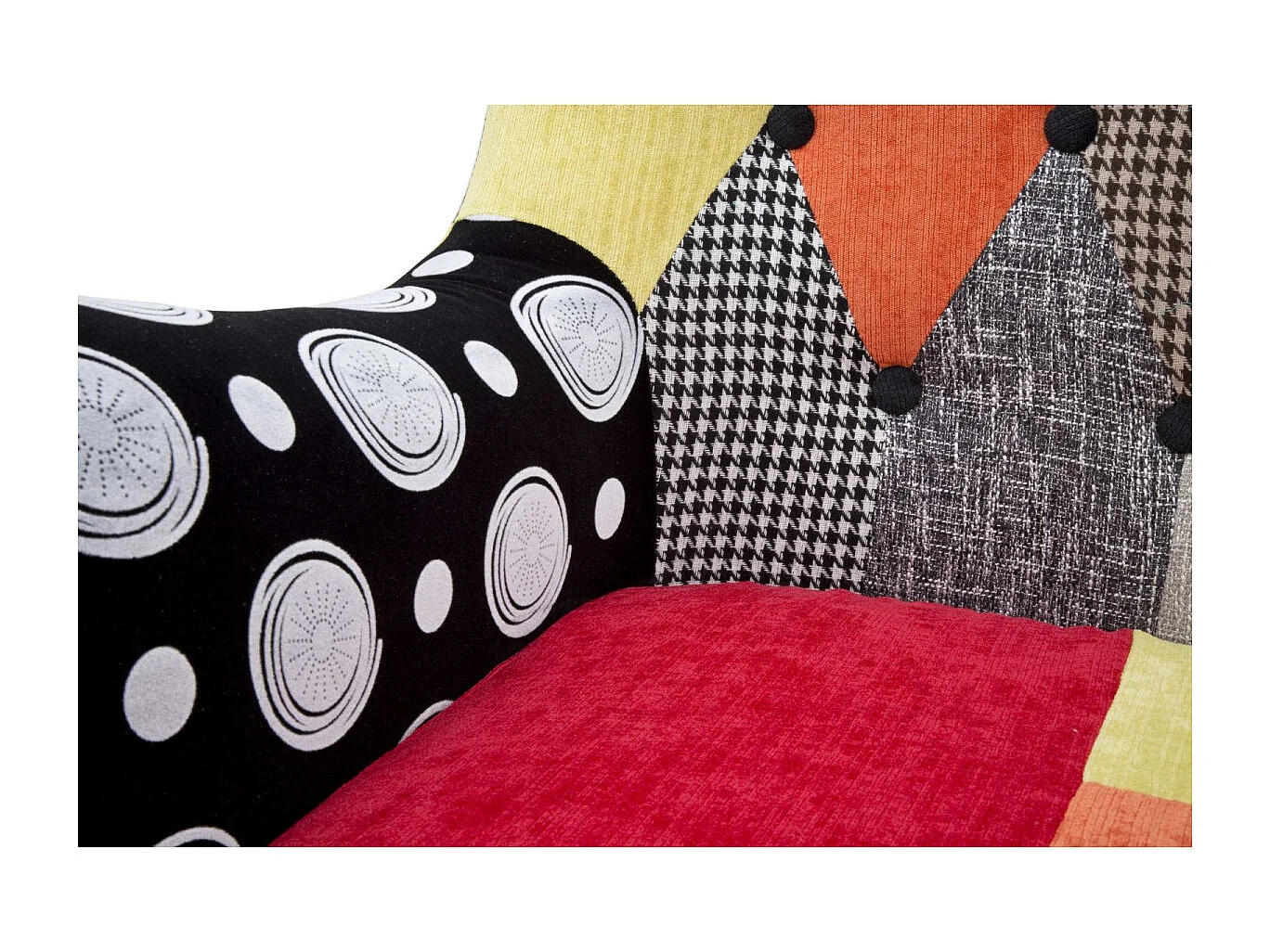 Fauteuil Design Patchwork "Impérial" 106cm Multicolore