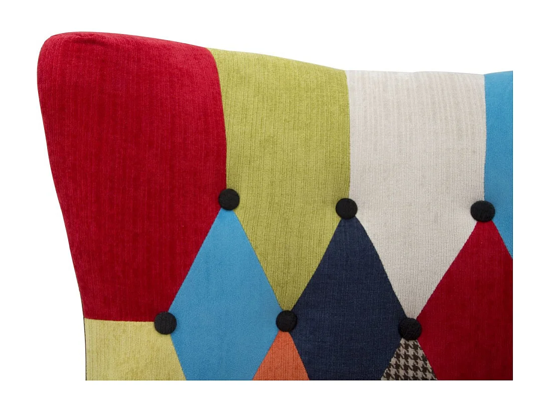 Fauteuil Design Patchwork "Impérial" 106cm Multicolore