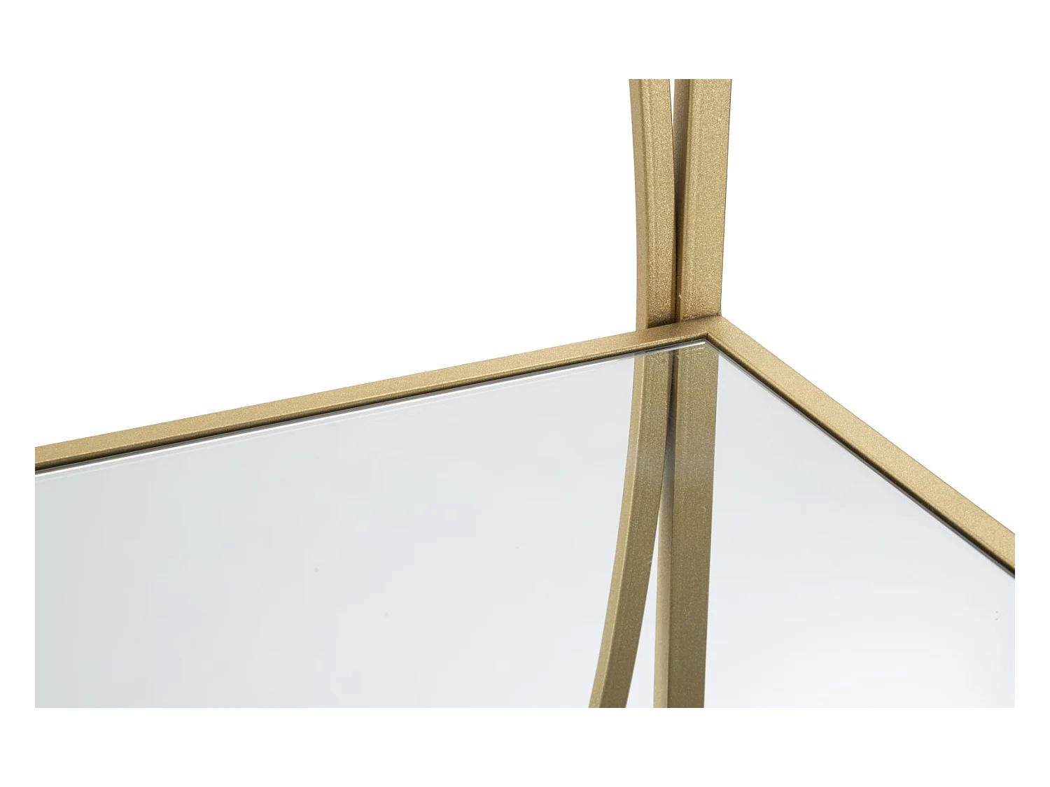 Bibliothèque en métal doré avec 4 étagères 90x38x180 cm