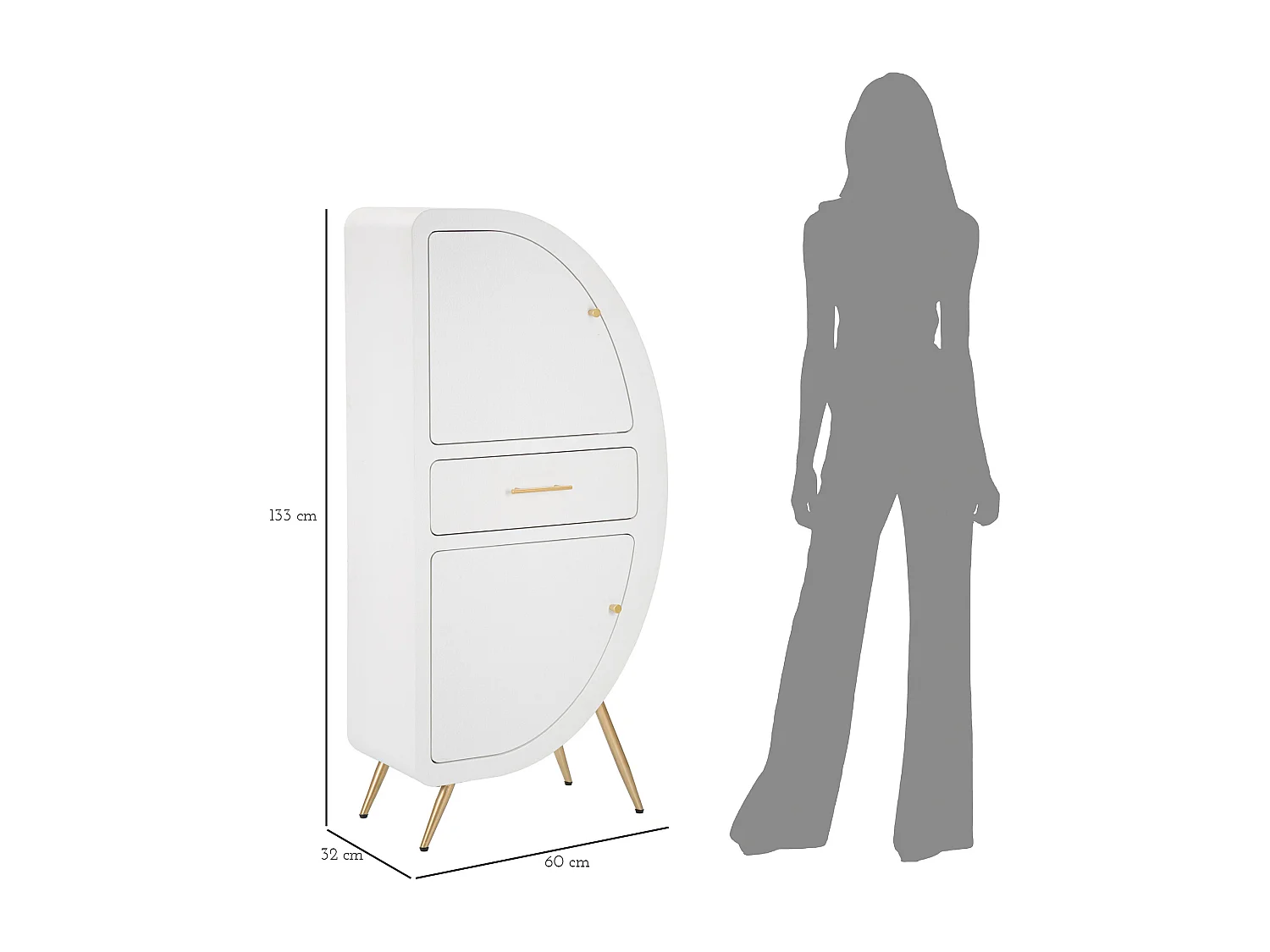 Szafka Venus 2 Drzwi Cm 60X32X133