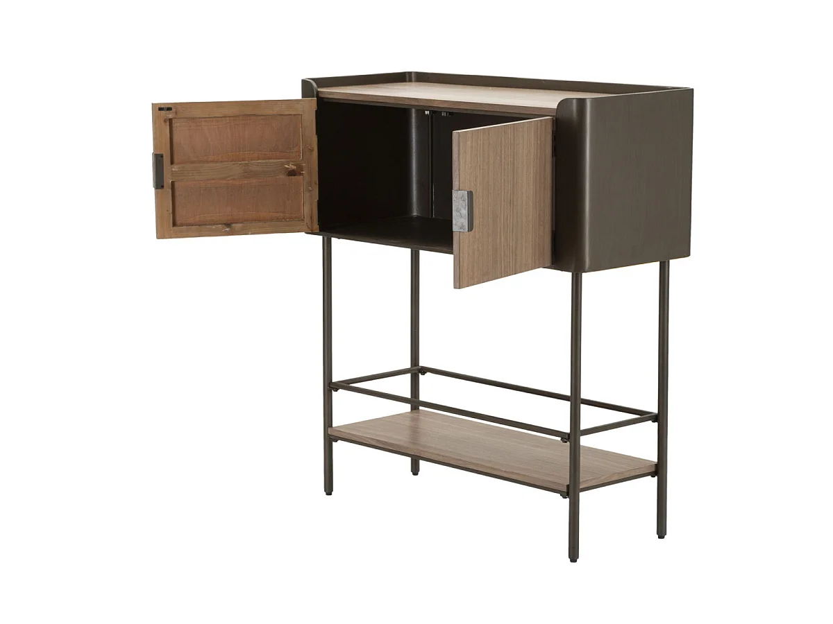 Console 2 Portes en Bois "Toronto" 110cm Naturel