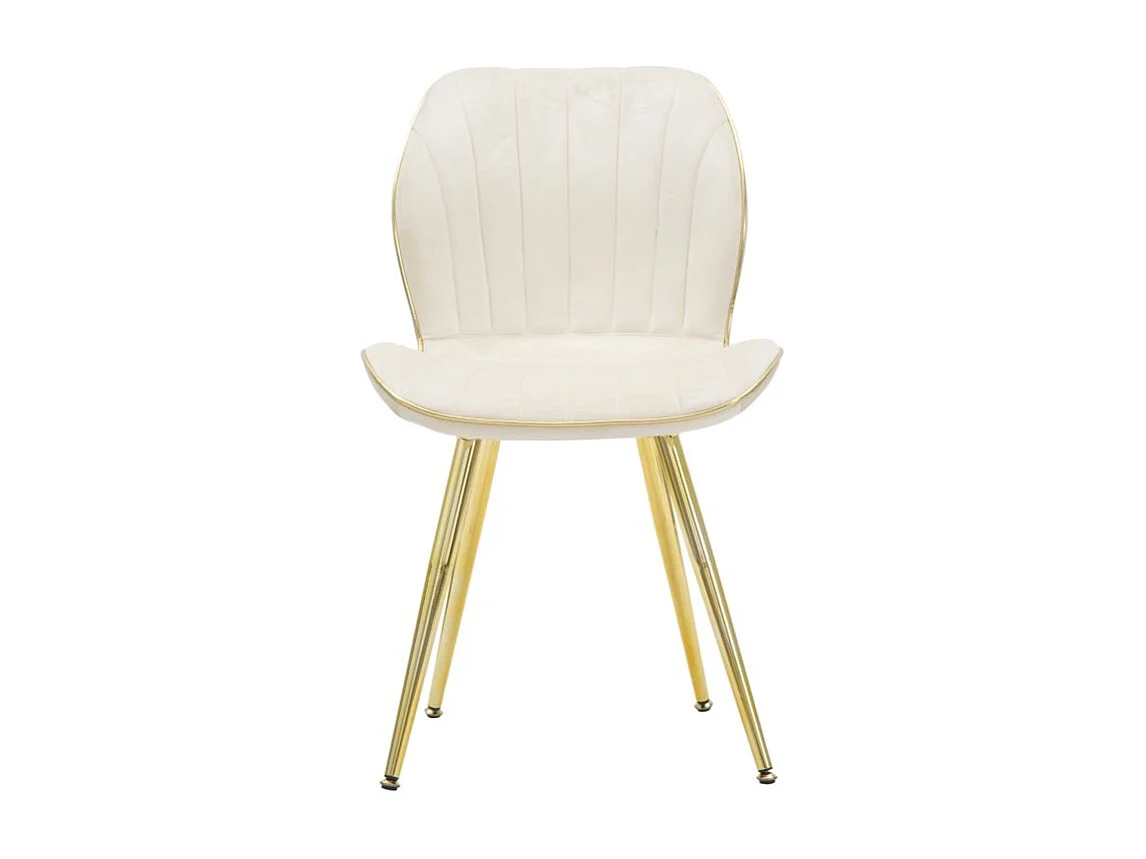 Sedia Paris Space Crema /Gold Set 2 Pz Cm 46X58X77