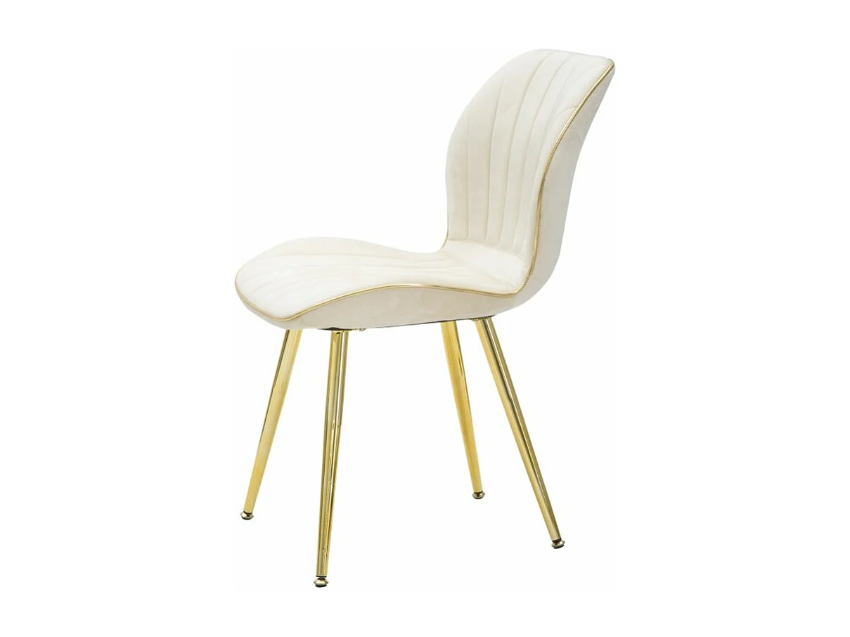 Sedia Paris Space Crema /Gold Set 2 Pz Cm 46X58X77