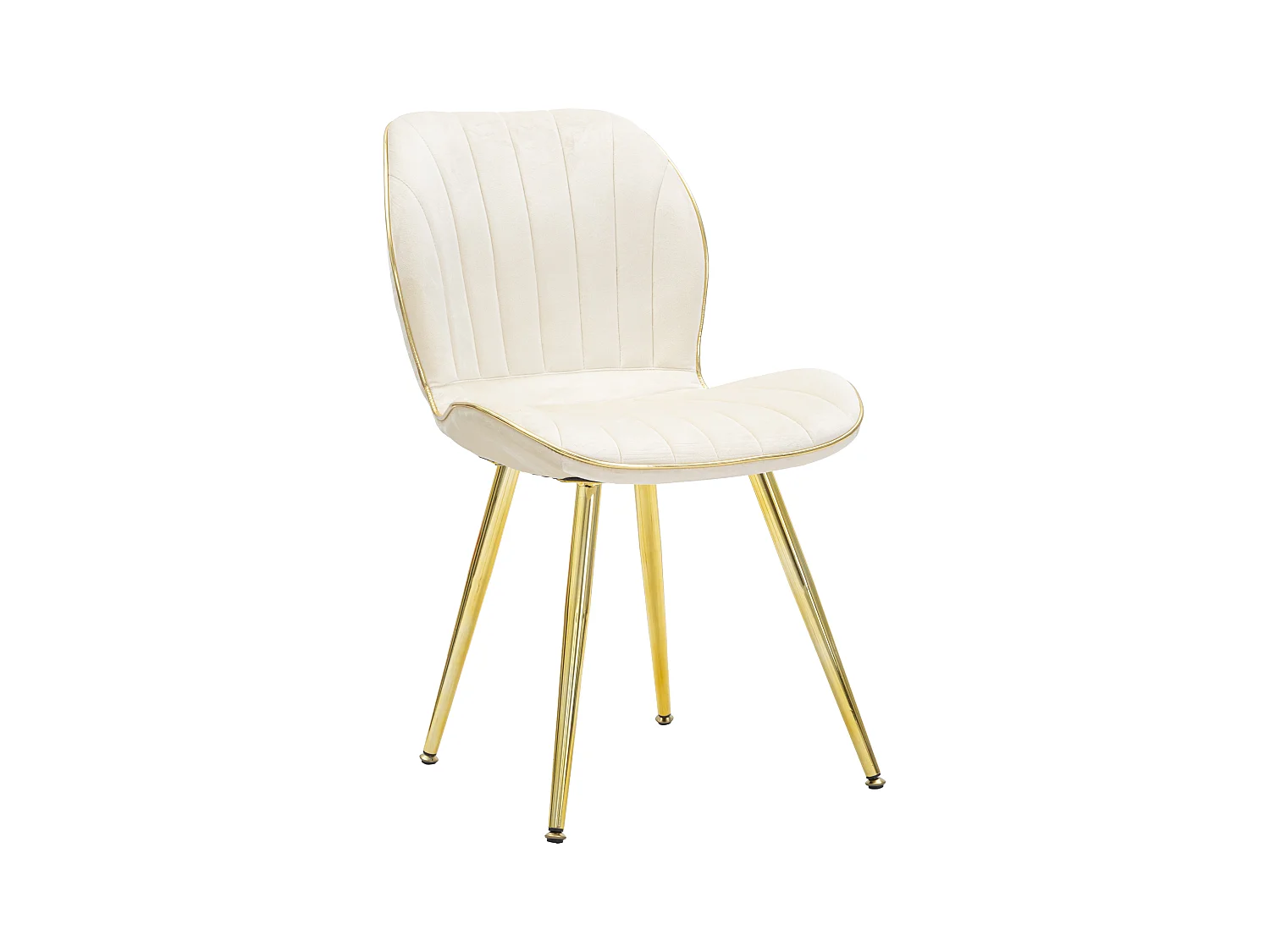 CHAISE SPACE PARIS CRÈME/OR ENSEMBLE 2 PCS CM 46X58X77