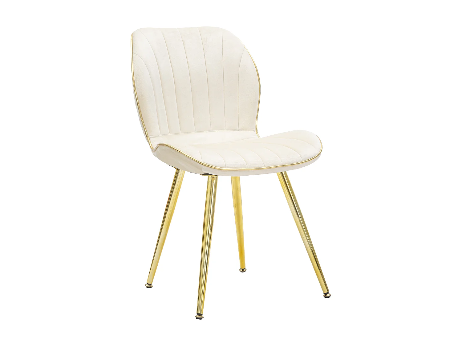 Conjunto de cadeiras Paris Space creme/dourado 2 peças 46x58x77 cm