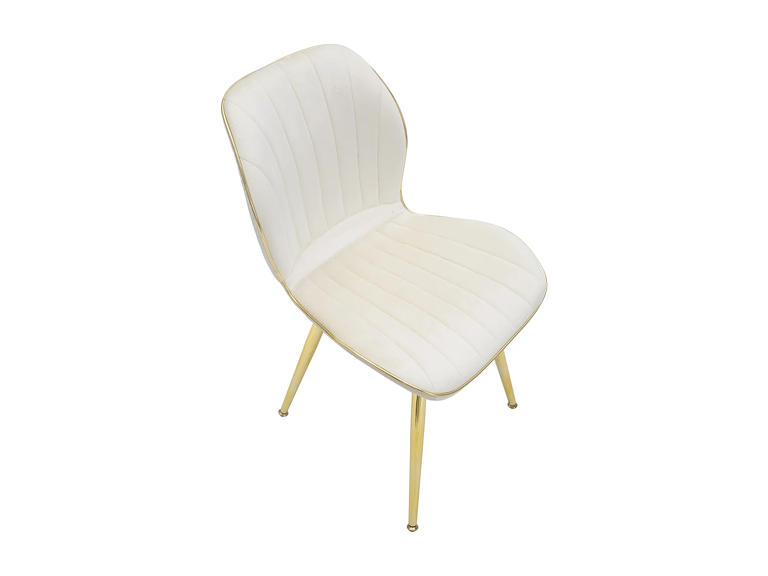 Conjunto de cadeiras Paris Space creme/dourado 2 peças 46x58x77 cm