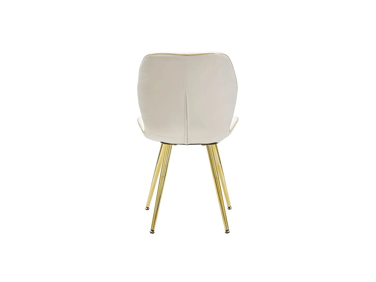 Chaise en métal doré et tissu Space (Lot de 2)