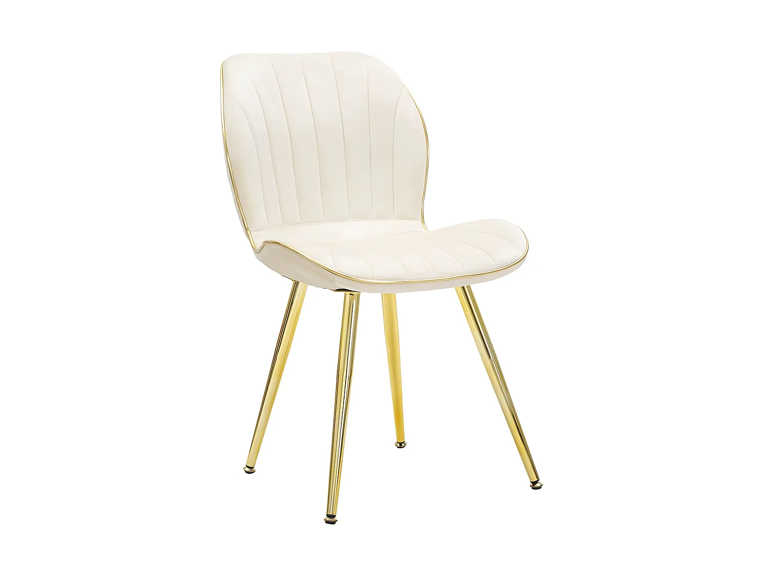 Paris Space Stuhl Creme/Gold Set 2 Stück cm 46X58X77