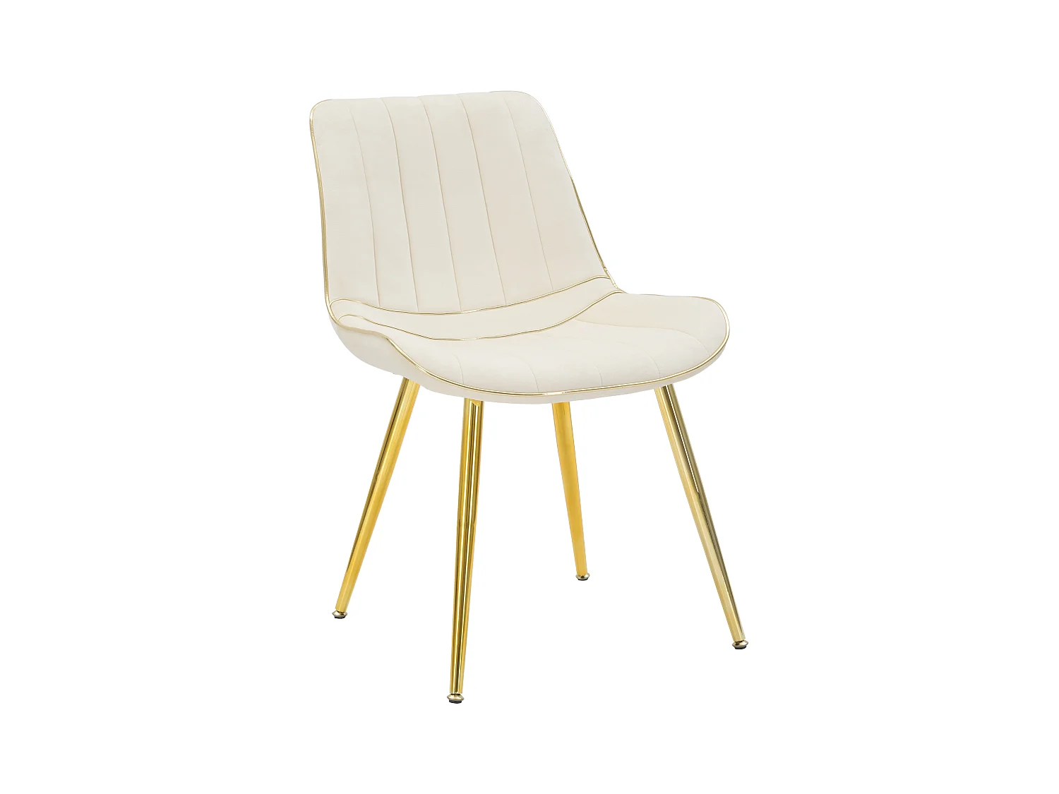 CHAISE PARIS CRÈME/OR ENSEMBLE 2 PCS CM 51X59X79