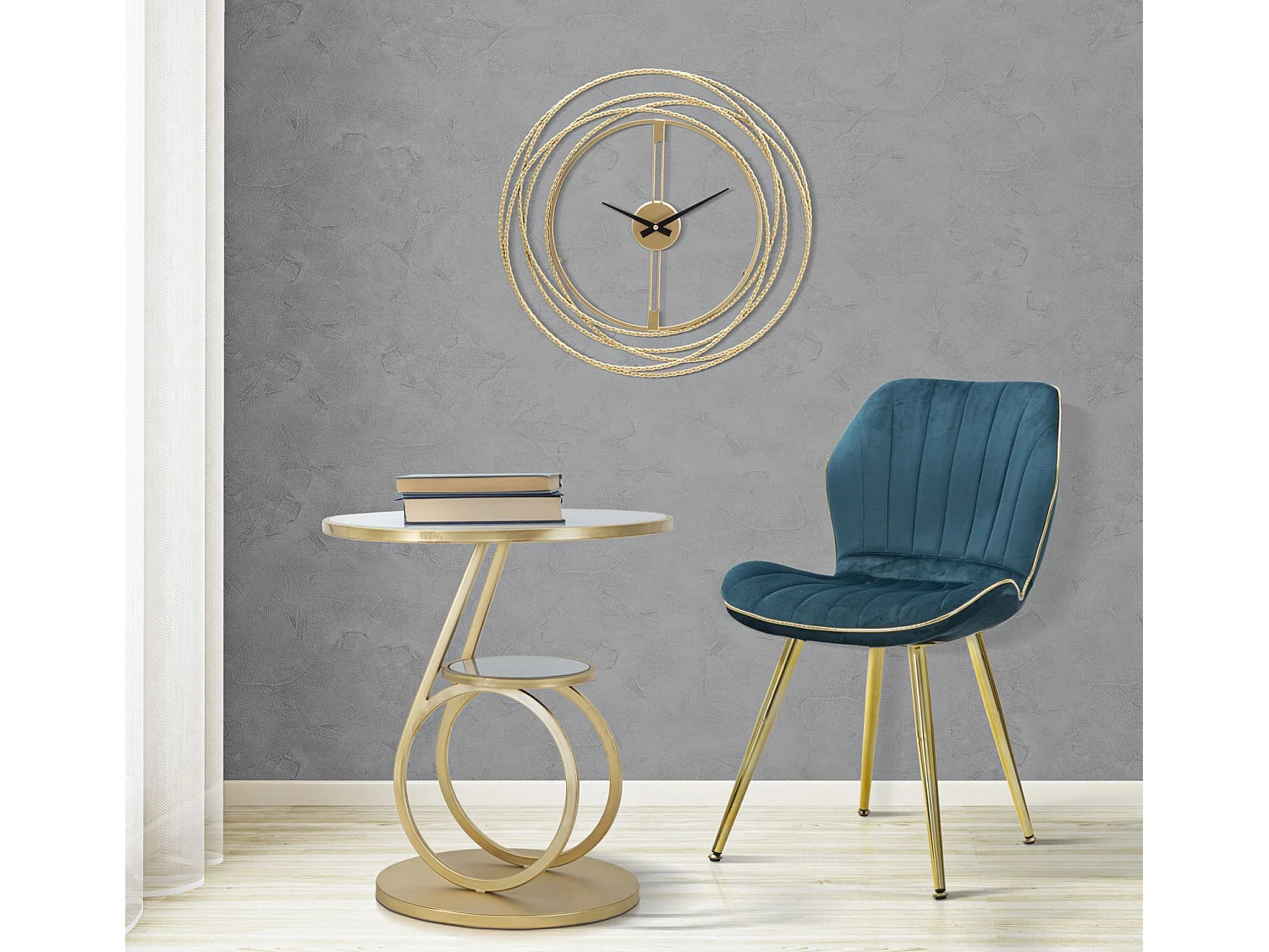 Cadeira Paris Space Ottanio/Gold Conjunto 2 Peças 46X58X77 Cm